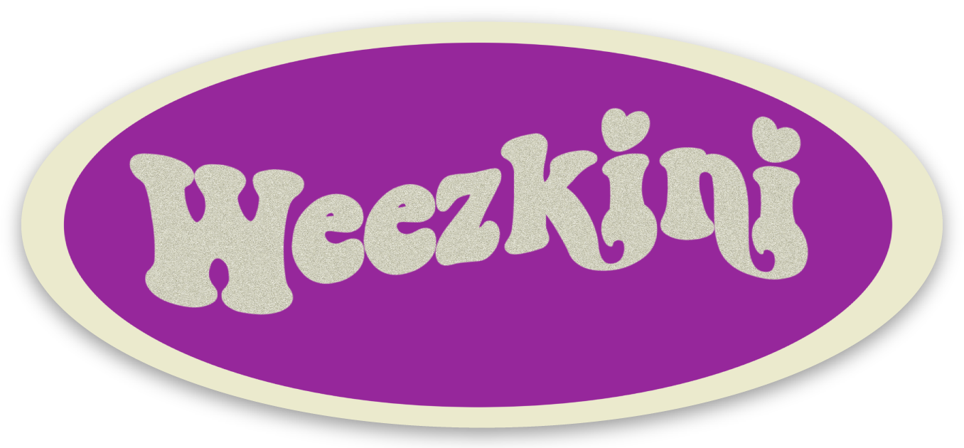 weezkini purple logo sticker