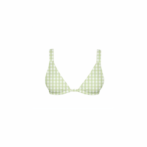 green gingham thick strapped top | weezkini.com | Shop Now