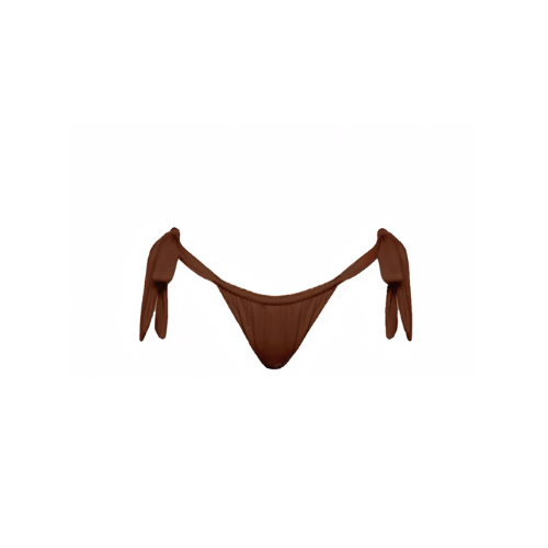 Brown thick tie bottoms | weezkini.com | Shop Now