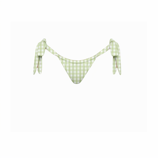 green gingham thick tie bottoms | weezkini.com | Shop Now